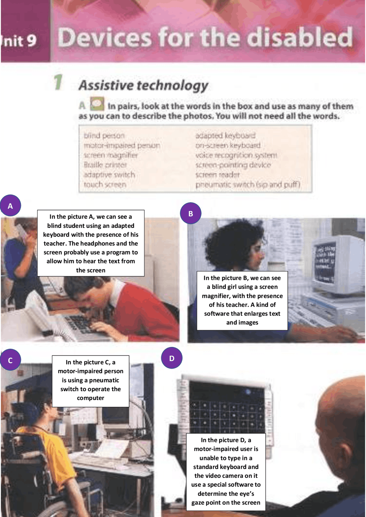 Infotech exercises for computer users | Ejercicios de Inglés | Docsity