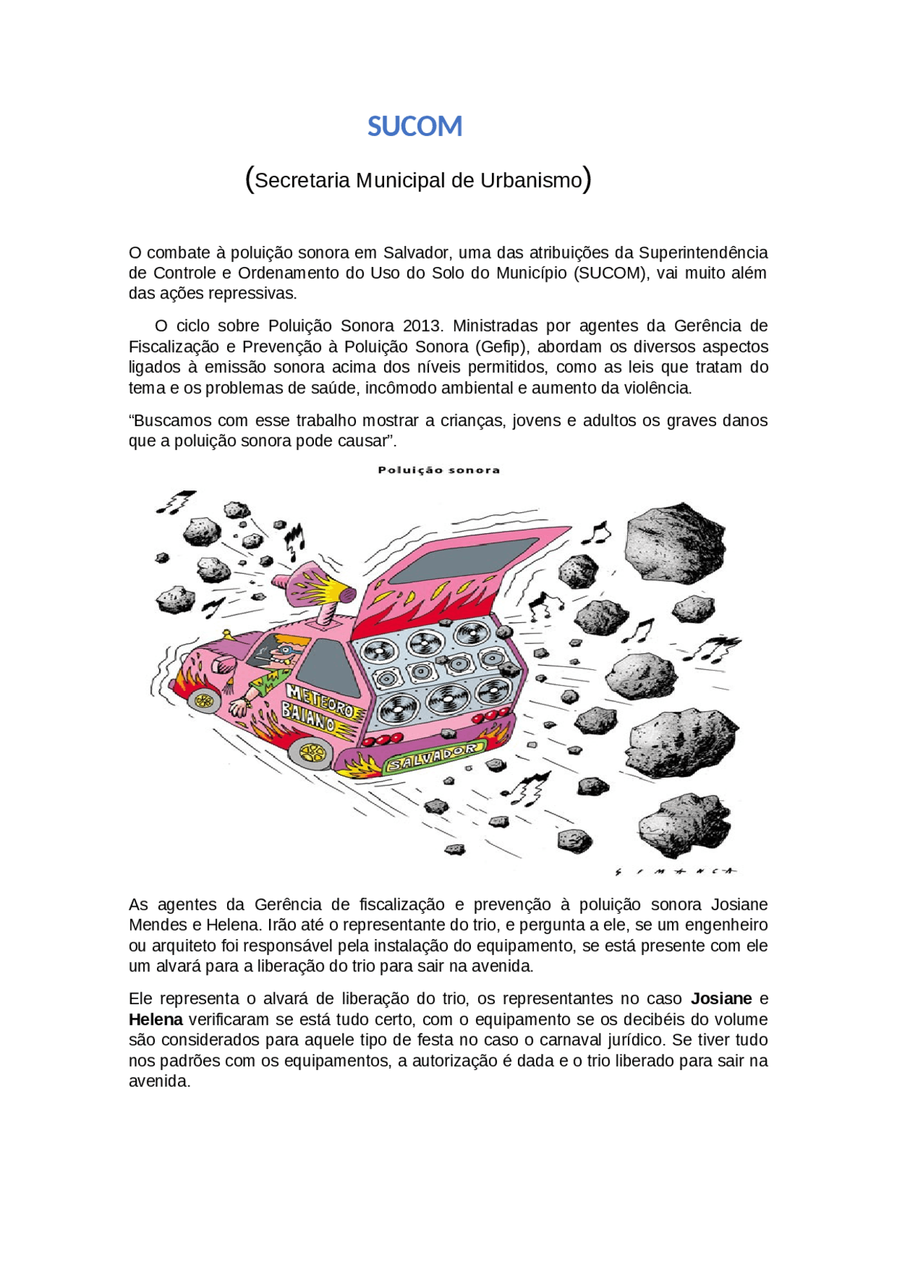 Resumo sobre o Sucom - Docsity