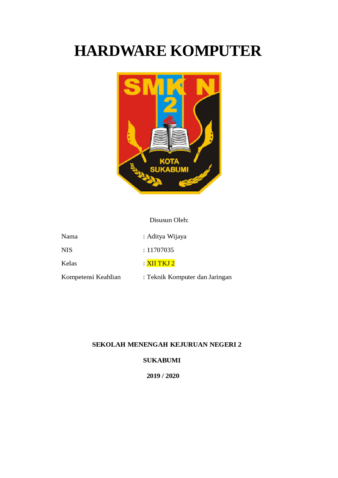 Makalah Tentang Hardware Komputer Docsity