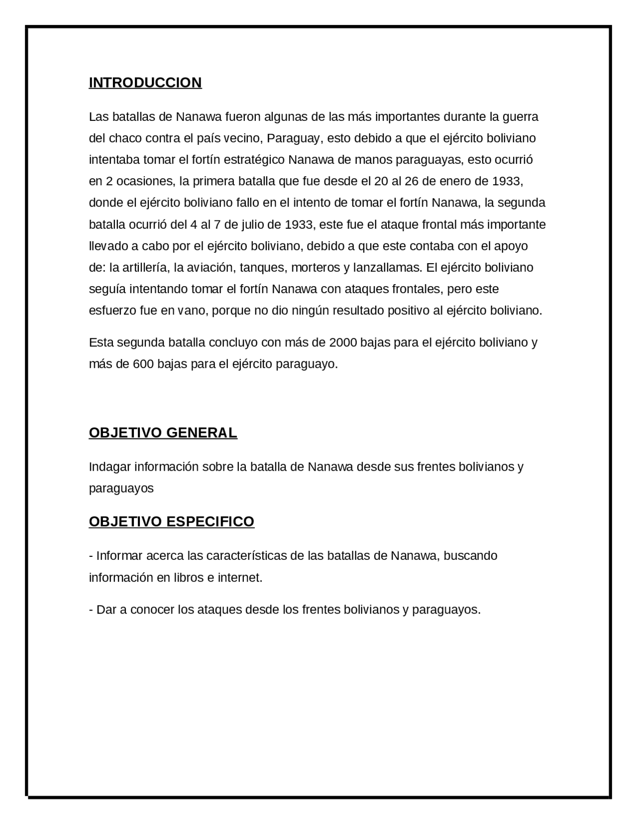 La Batalla de Nanawa | Resúmenes de Historia - Docsity