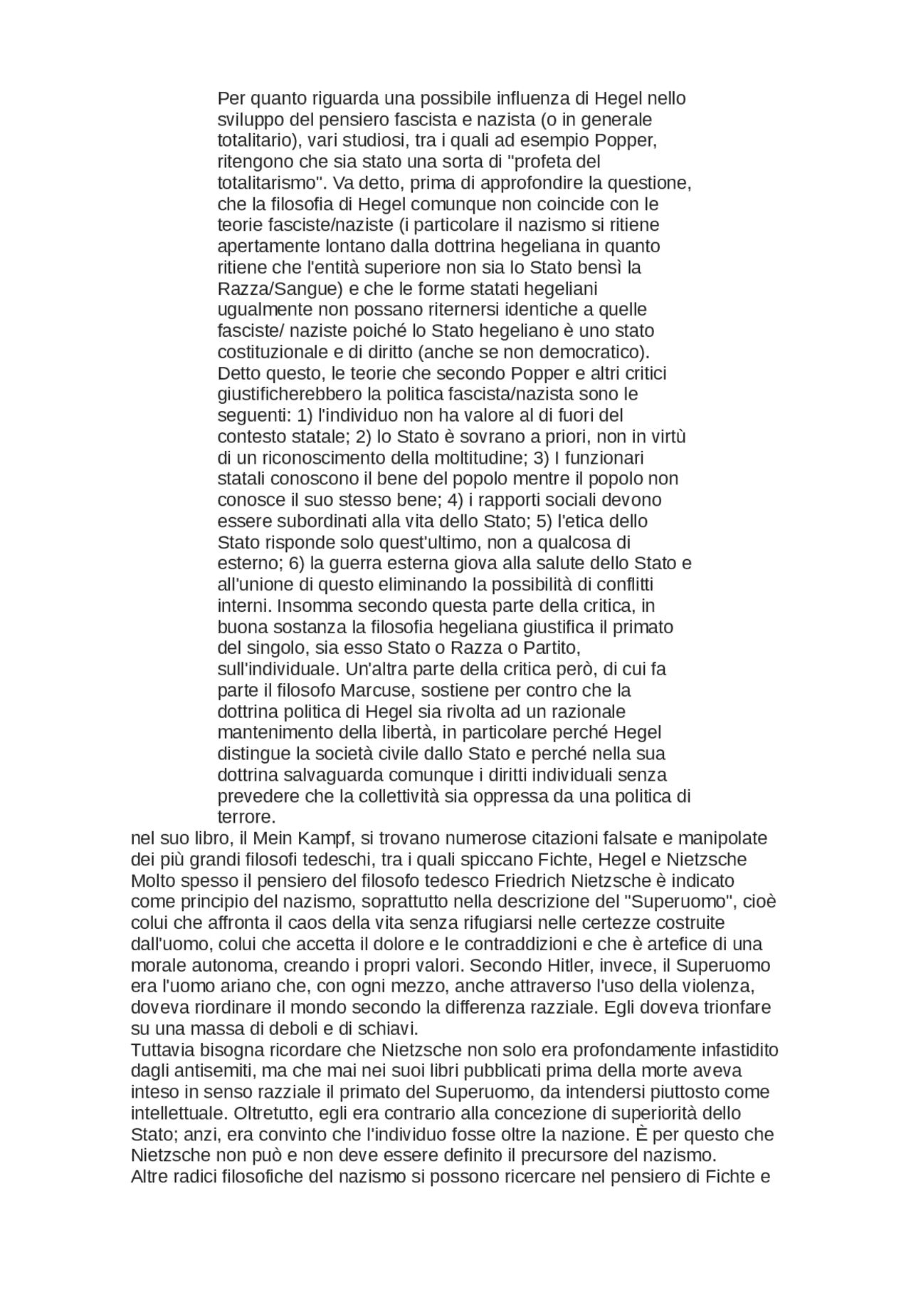 Hegel filosofia secondo semestre Docsity