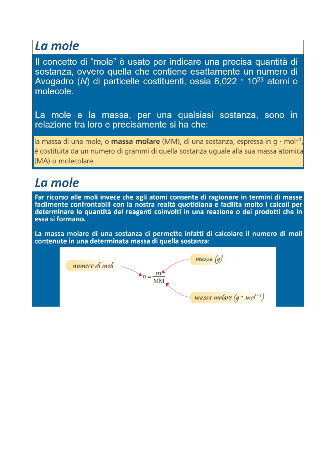 Spiegazione - La mole - Docsity