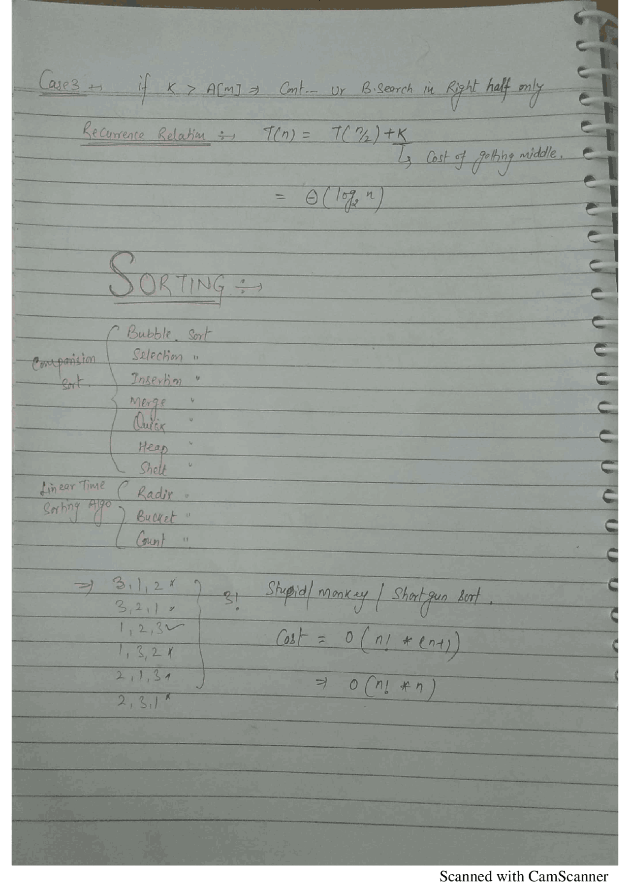 Sorting methods and their complexity - Docsity