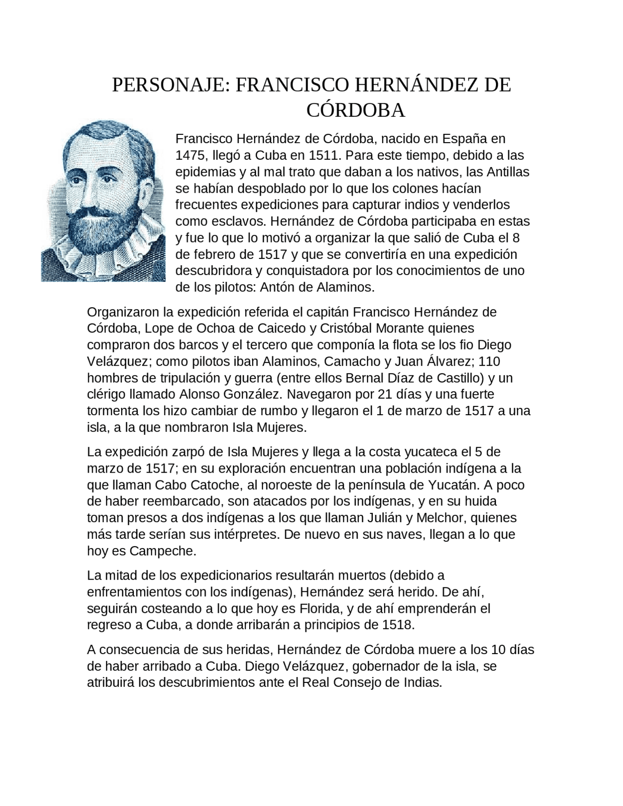 Francisco Hernandez de Cordoba Docsity Francisco Hernandez de Cordoba Docsity