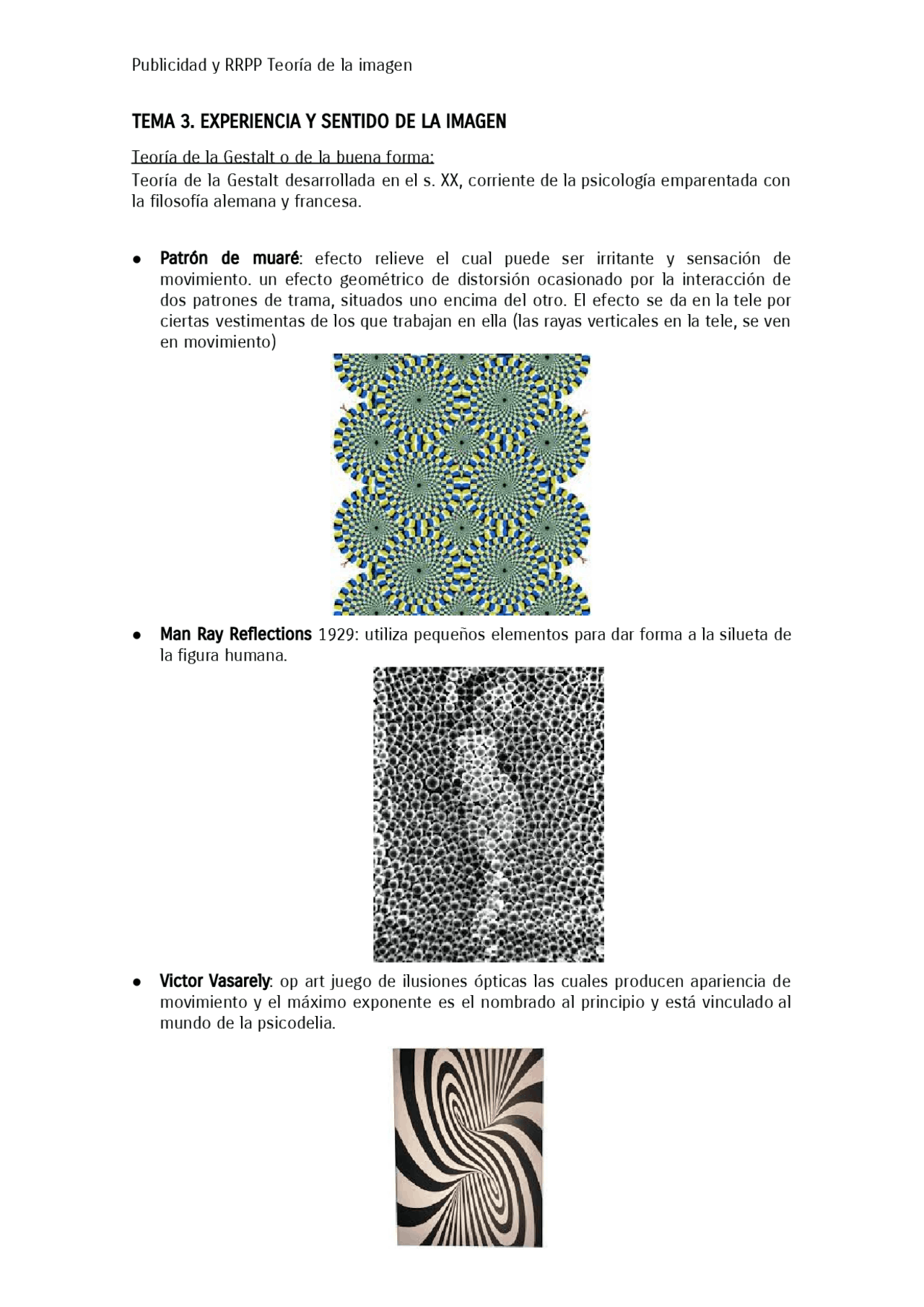 Teoría de la imagen - Docsity