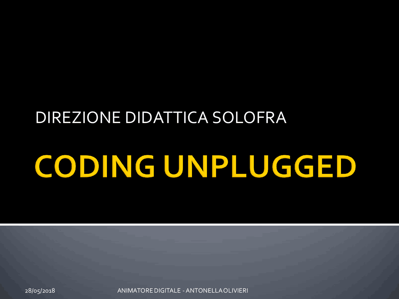 Coding unplugged - scuola primaria - Docsity
