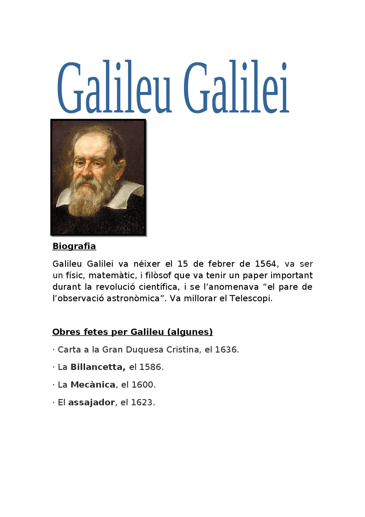 Historia Galileo Galilei y sus enseñnzas Apuntes de Historia Docsity Historia Galileo Galilei y sus enseñnzas Apuntes de Historia Docsity