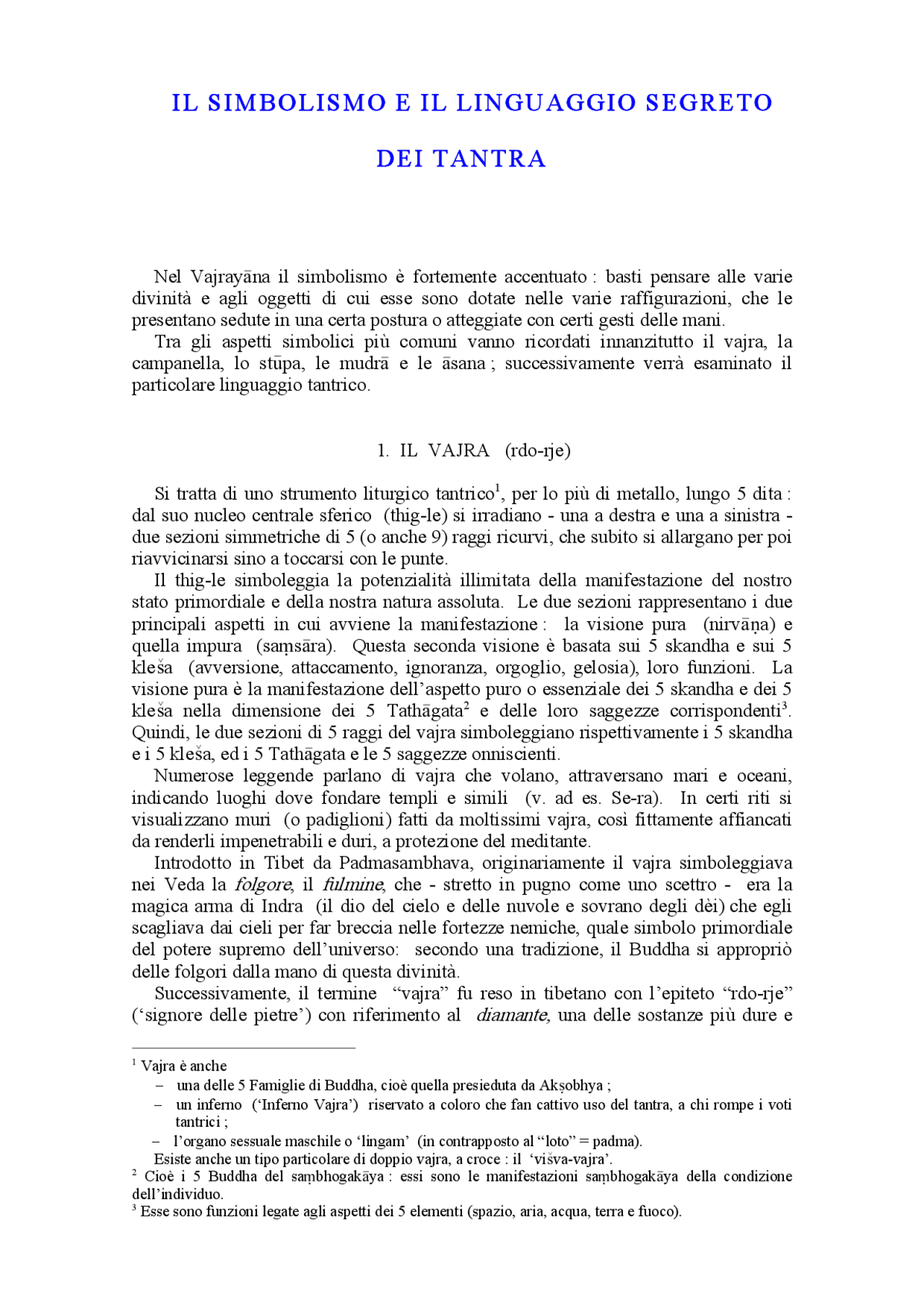 Il simbolismo e il linguaggio segreto dei tantra - Docsity