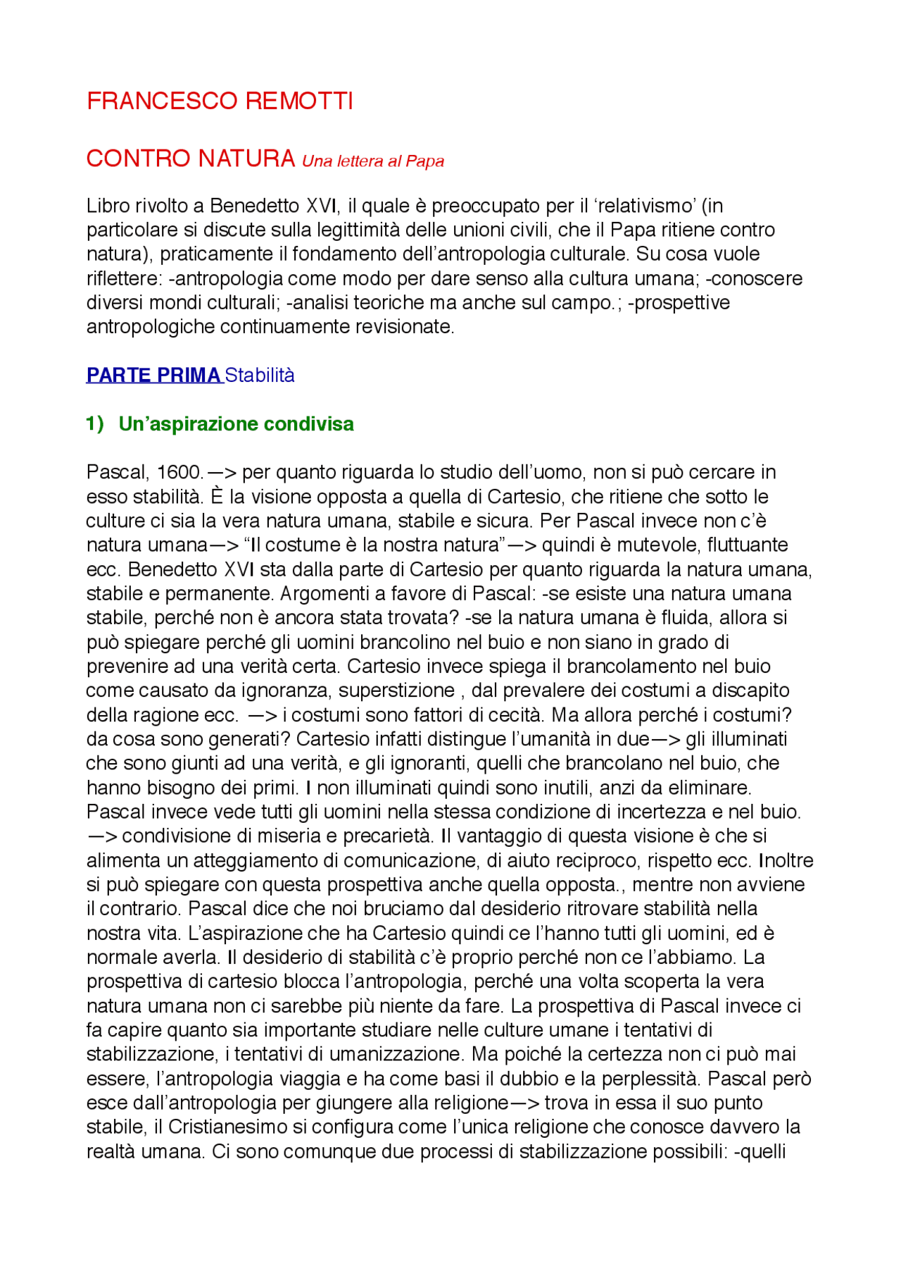 Francesco Remotti, Contro natura: una lettera al Papa ...