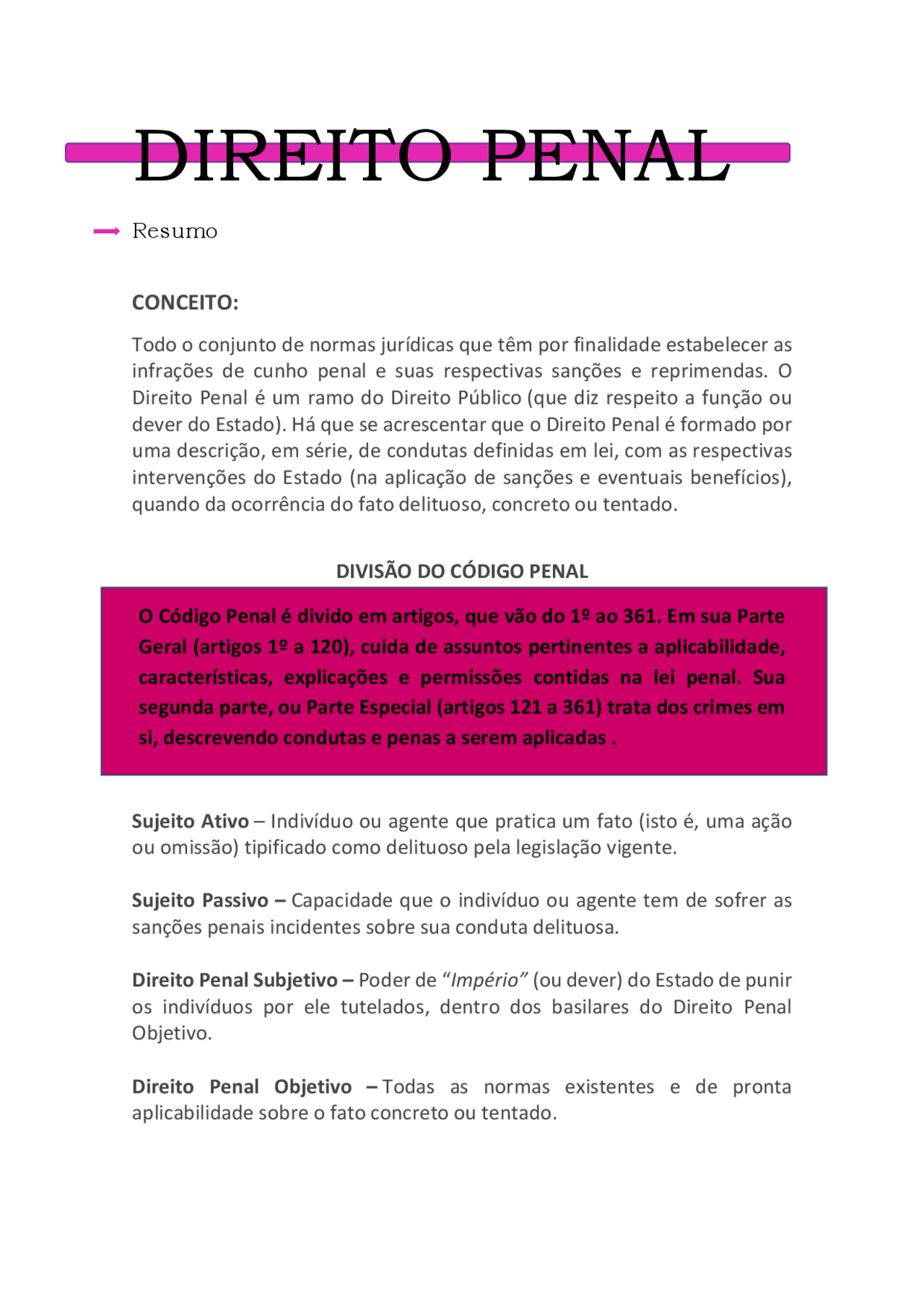 Principios E Aplicacao Da Lei Penal Docsity