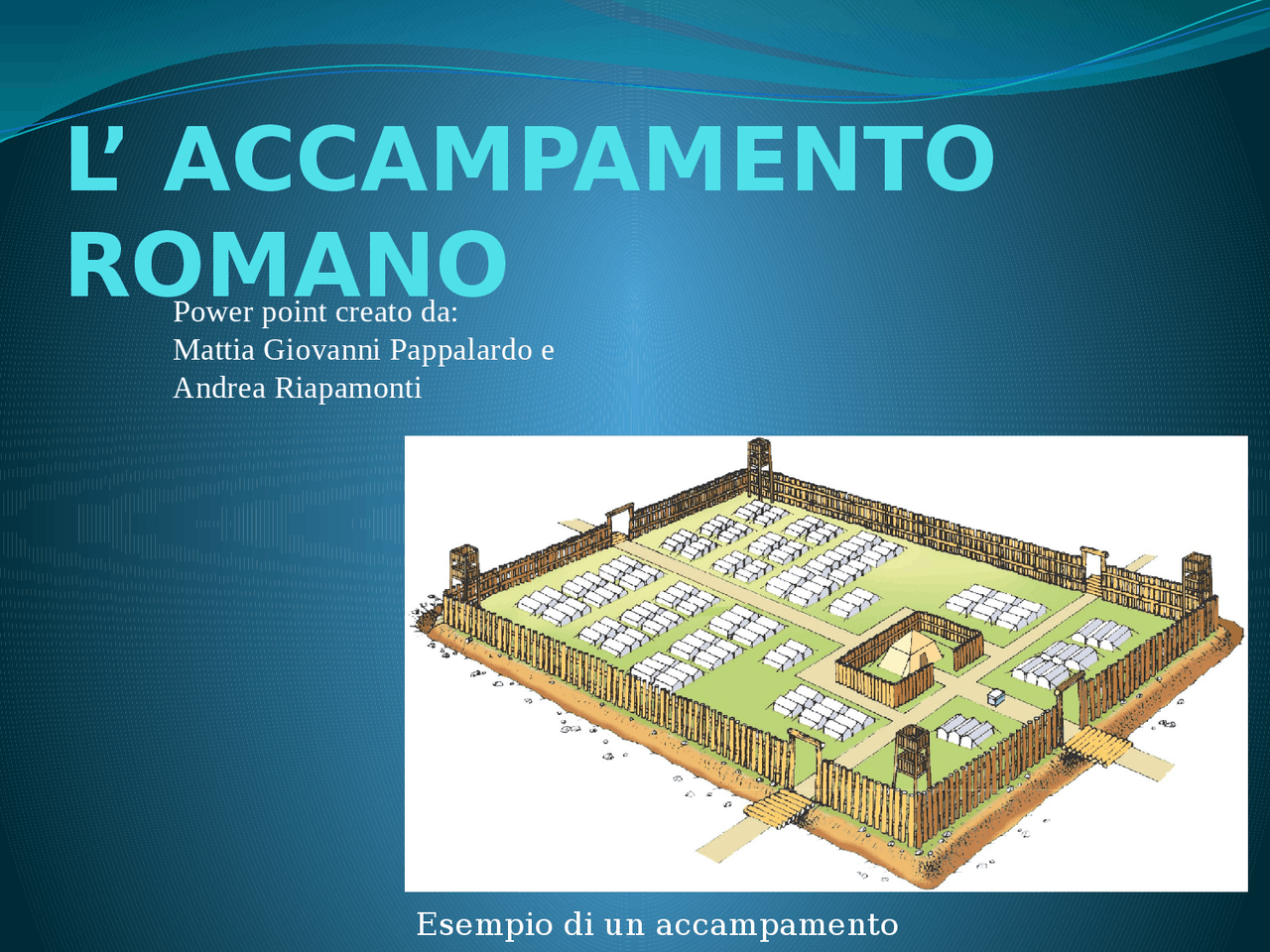 Presentazione sull'accampamento romano Docsity