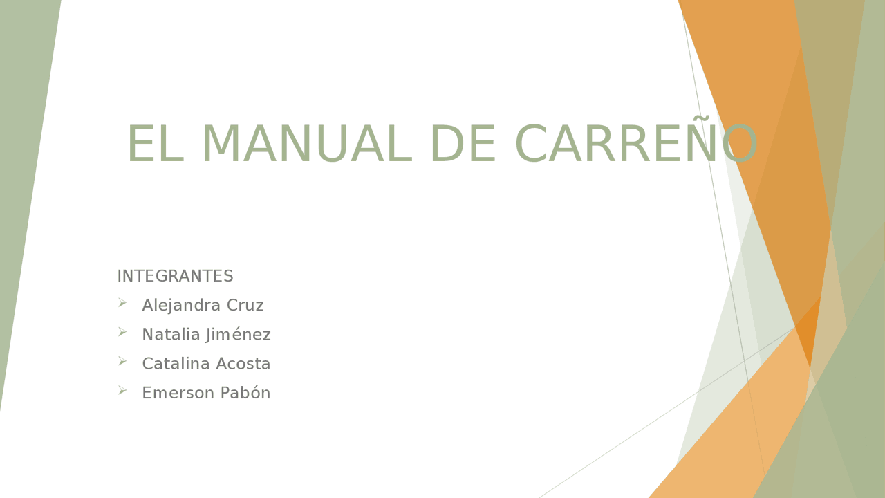 Resumen del manual de carreño | Tesis de Bachillerato de Física | Docsity