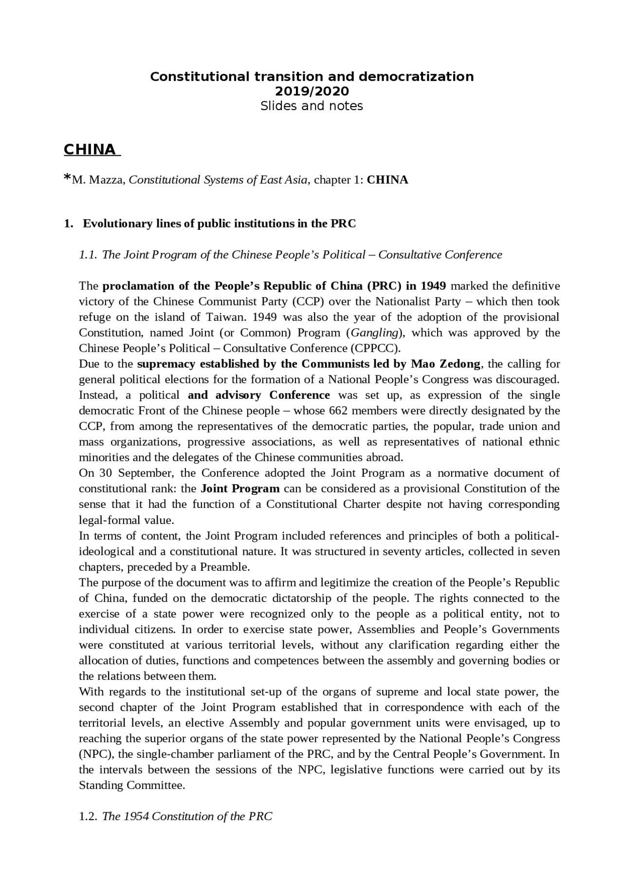 Constitutional Transition And Democratization Processes Docsity