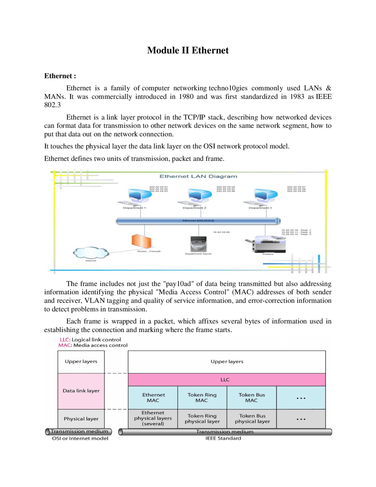 Assignments related to computer networks - Docsity