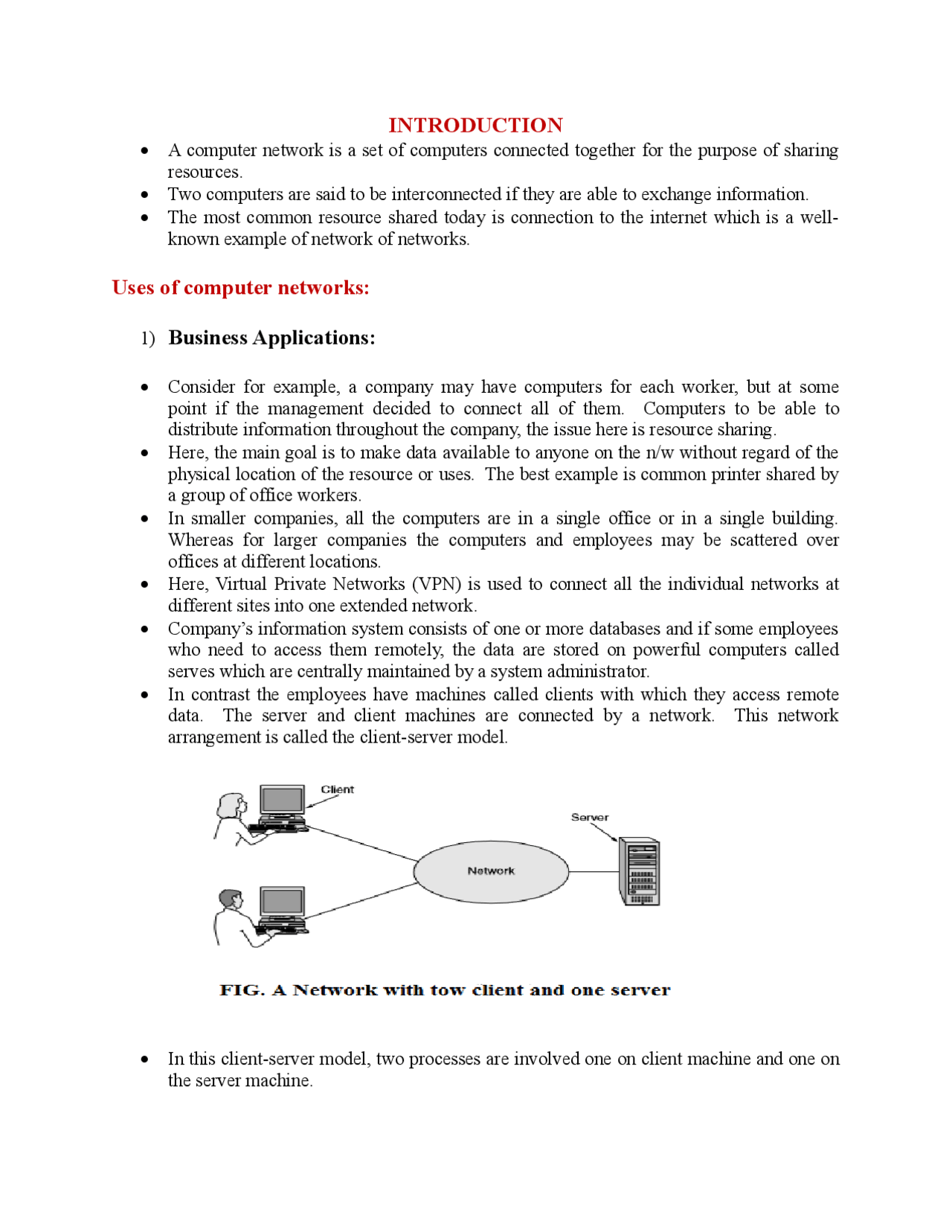 Assignments related to computer networks - Docsity