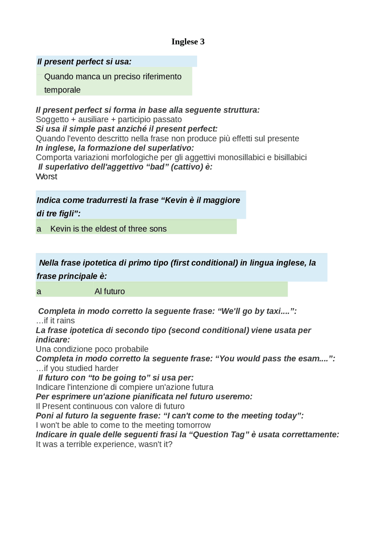 colloquio in inglese domande e risposte pdf