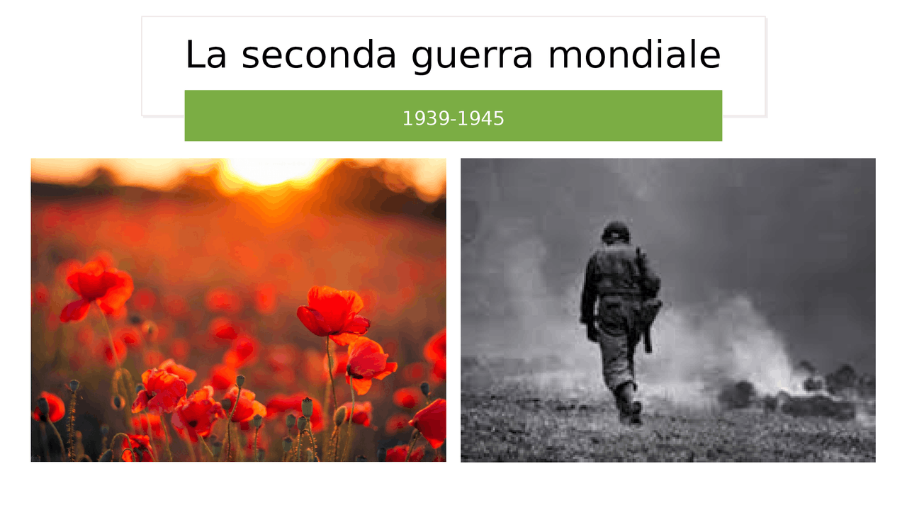 Storia della seconda guerra mondiale - Docsity