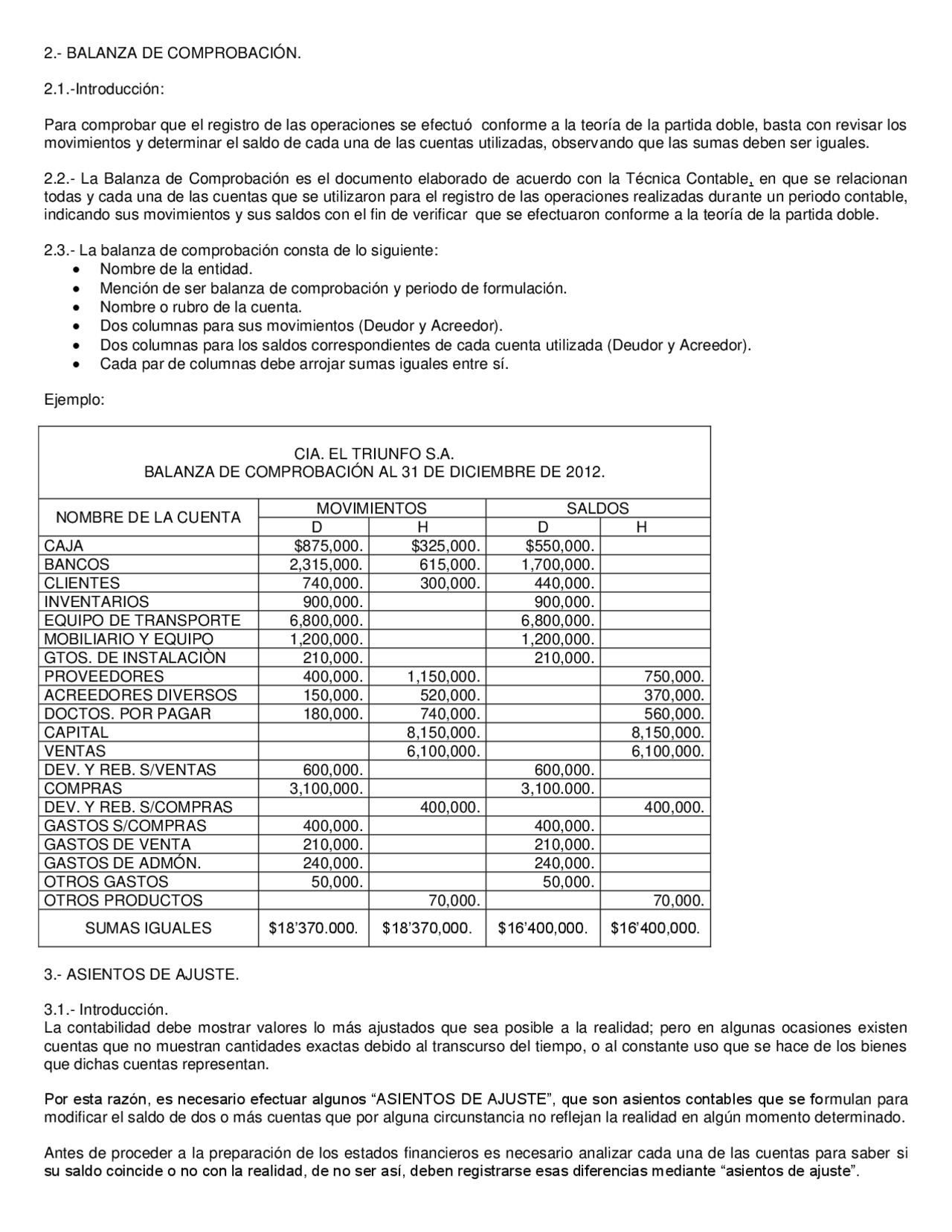 La balanza de comprobacion Docsity La balanza de comprobacion Docsity