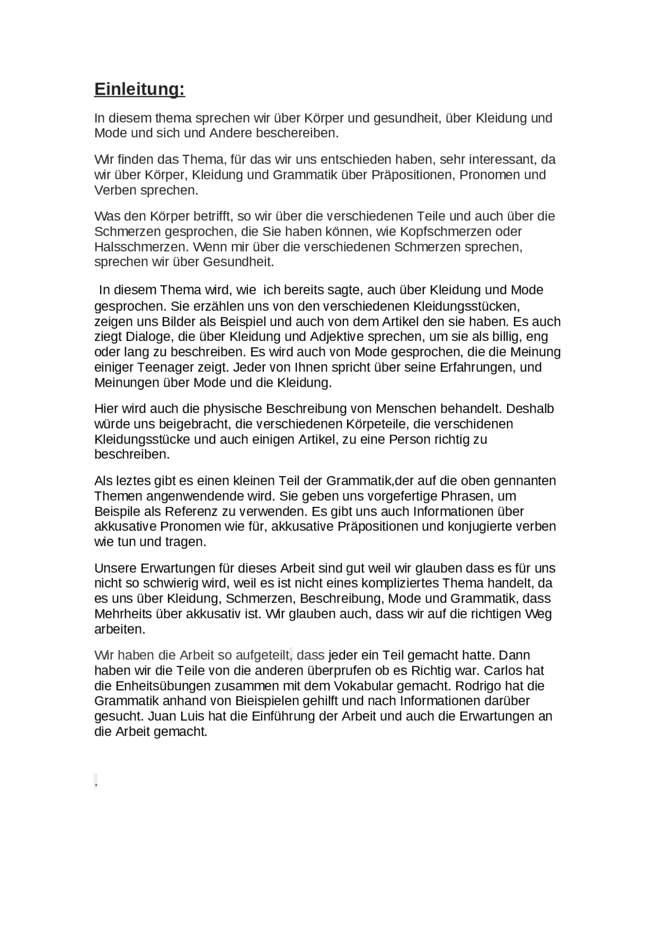 INTRODUCCIÓN SOBRE BUENA ALIMENTACIÓN Y SALUD EN ALEMÁN Docsity