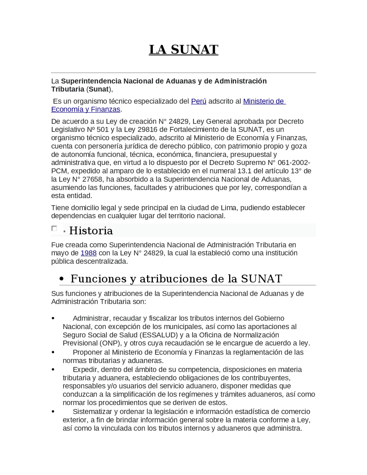 LA SUNAT Y SUS DIVERSAS AREAS EN LAS PEQUEÑAS EMPRESA - Docsity