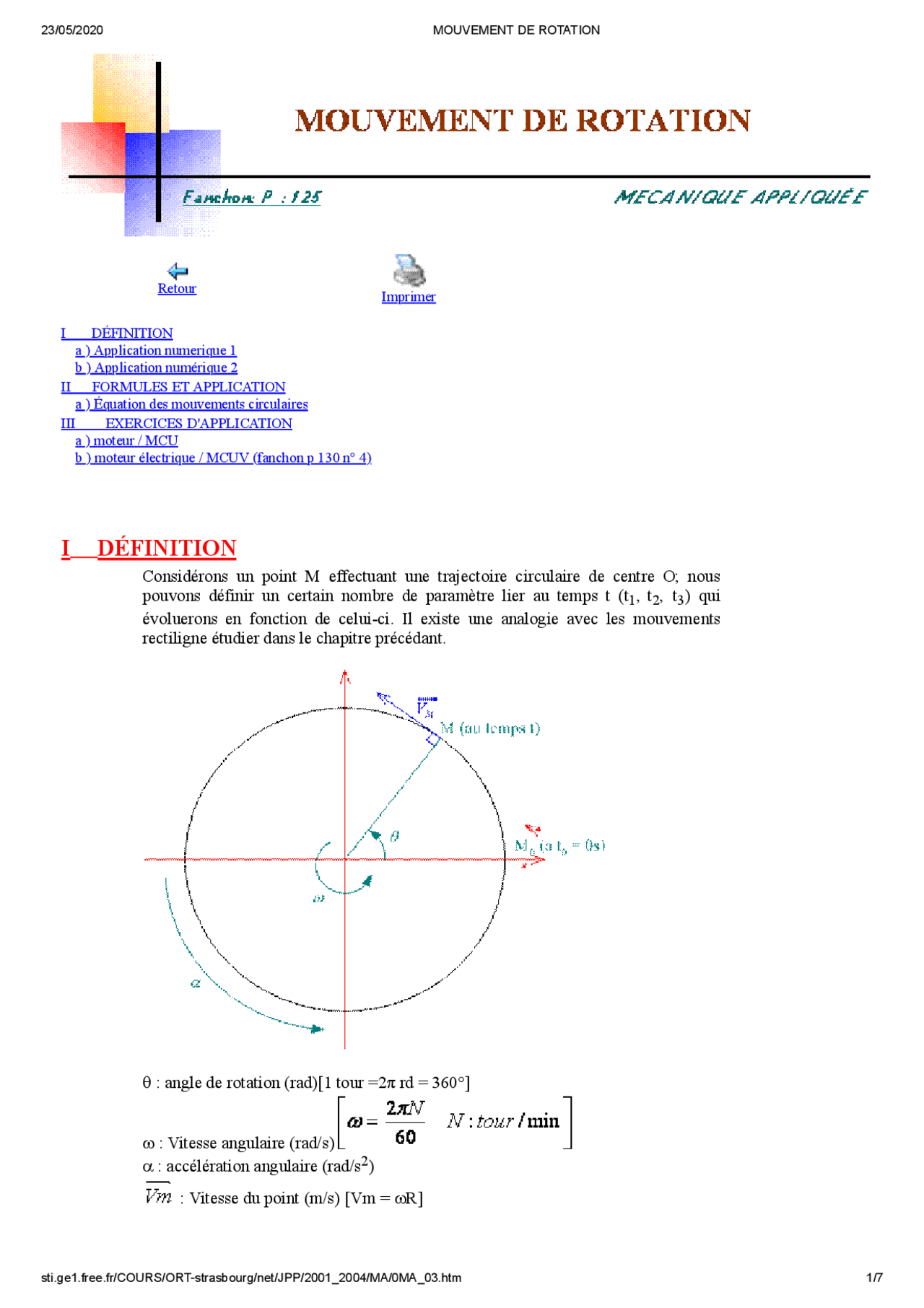 The rotation rule in modern mecanics | Essays (high school) Physics ...