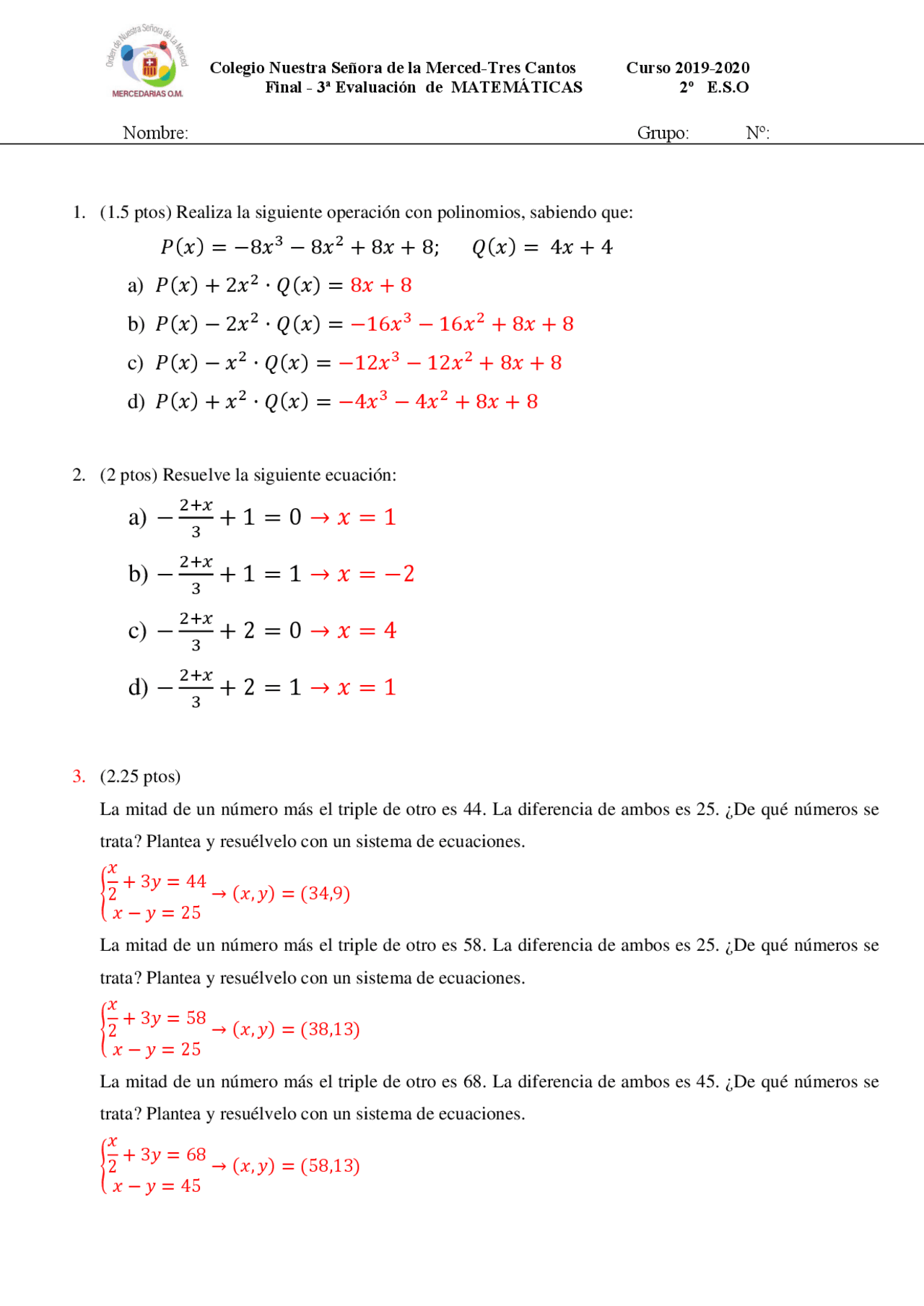 Examen Matem ticas 2 ESO Docsity examen-matem-ticas-2-eso-docsity
