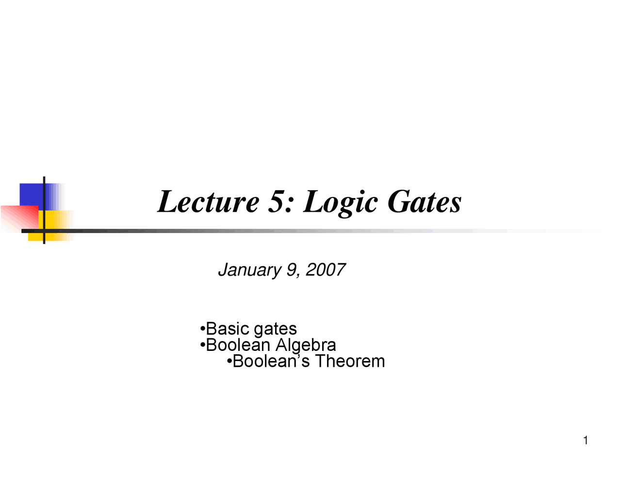 Lecture notes on digital system design - Docsity