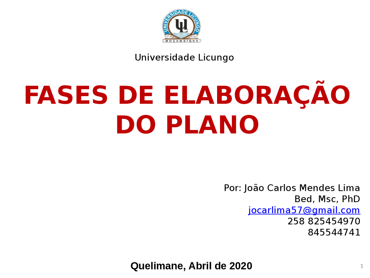 Aula 2- As Fases de Elaboracao do Plano de Desenvolvimento. - Docsity