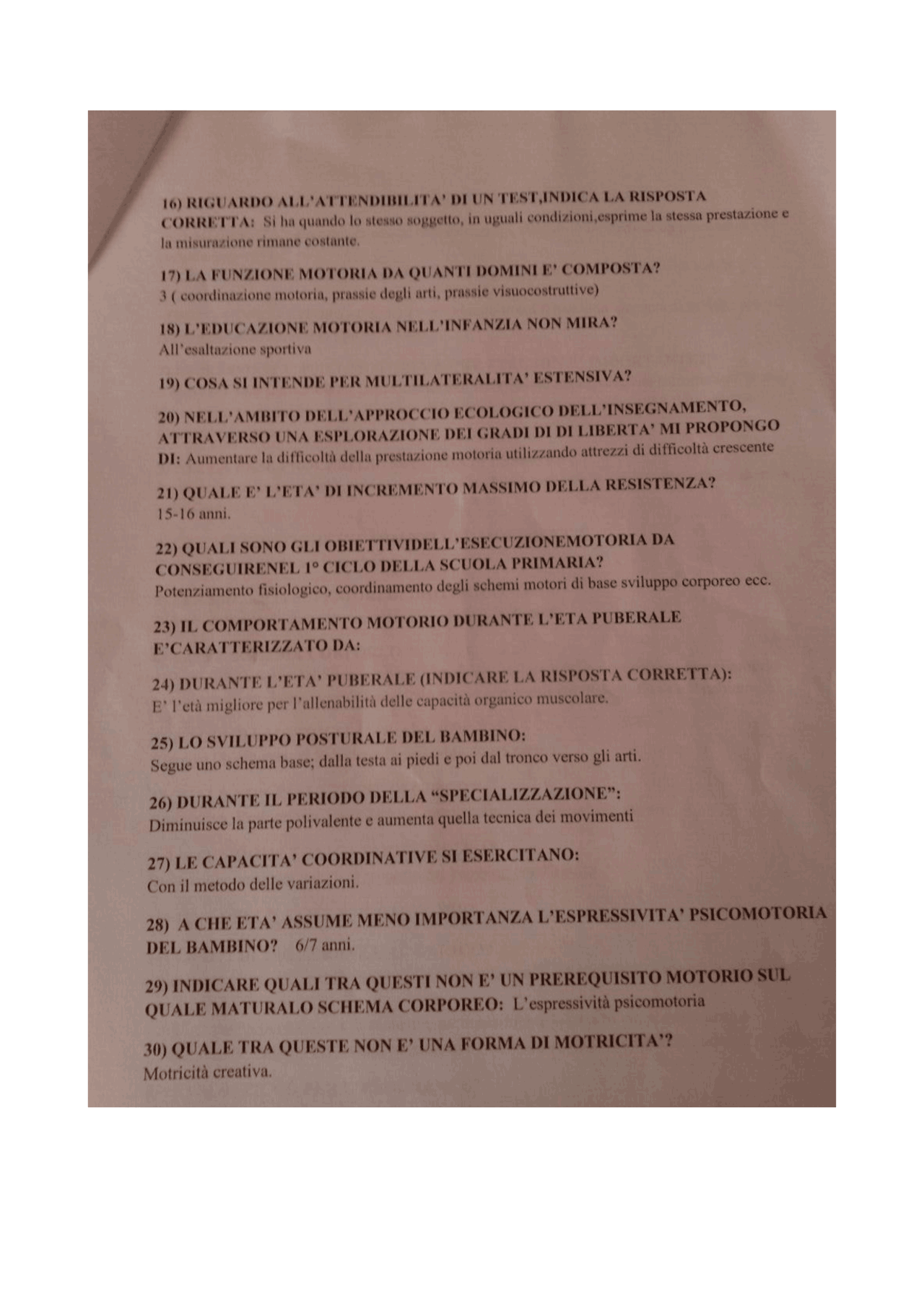 scienze e tecniche dello sport