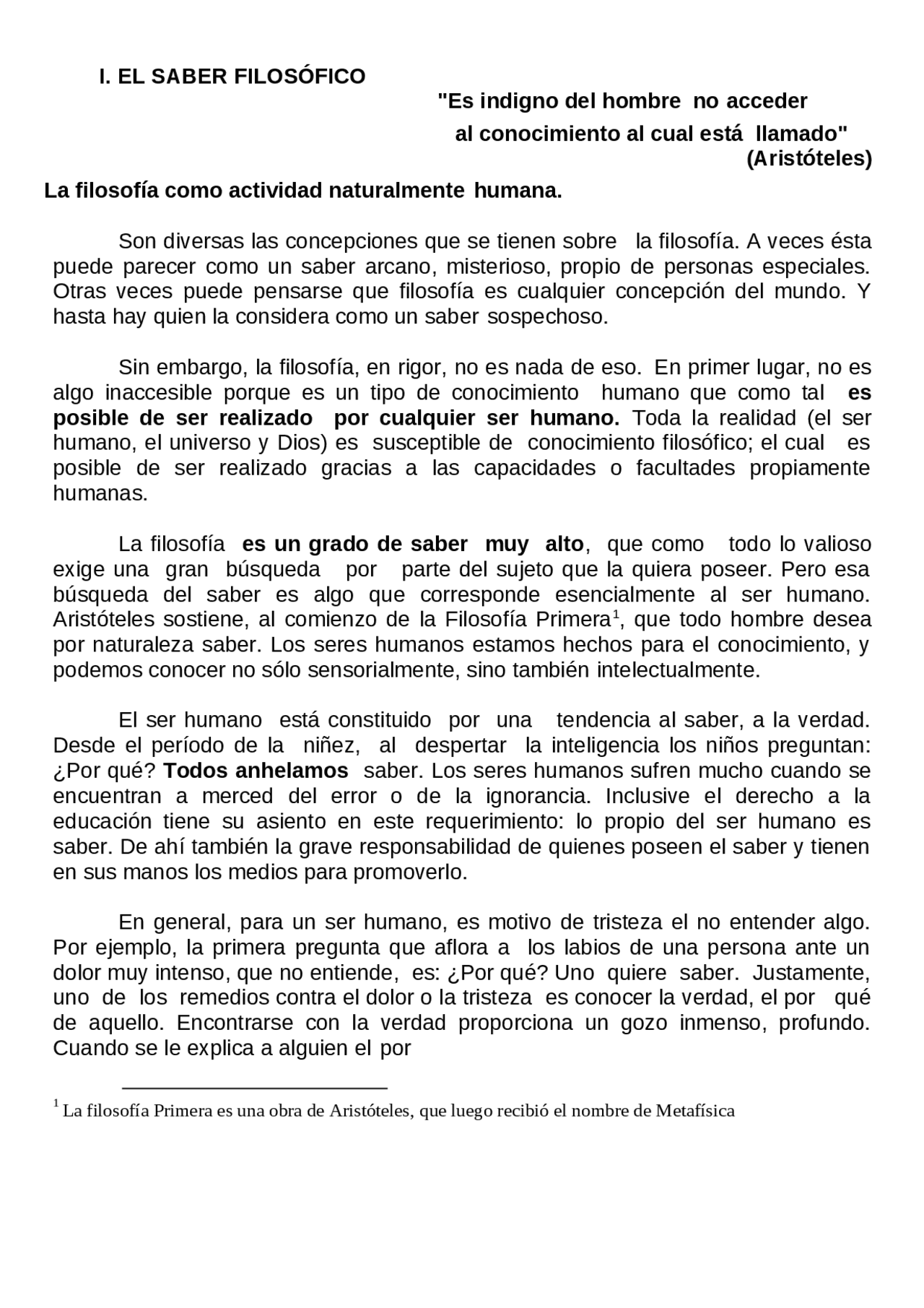 El Saber Filosofico Para Llegar A La Verdad Docsity