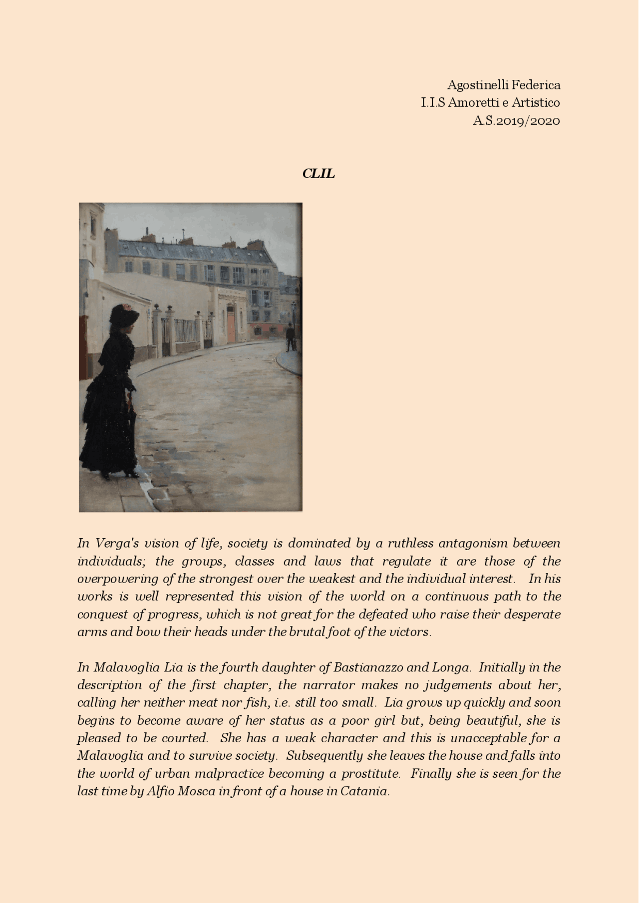 I Malavoglia nell’arte in inglese Docsity