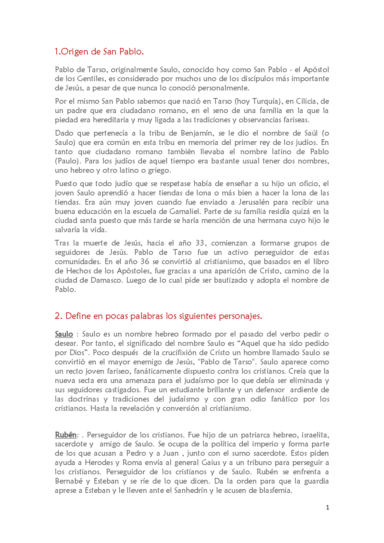 Pelicula San Pablo De Tarso Docsity