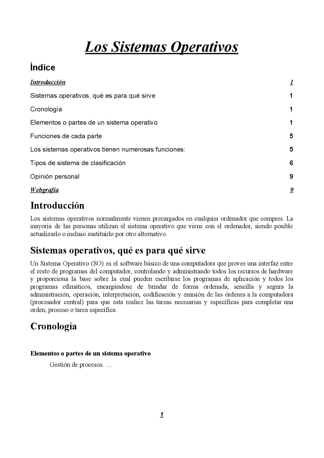 SISTEMAS OPERATIVOS. - Docsity