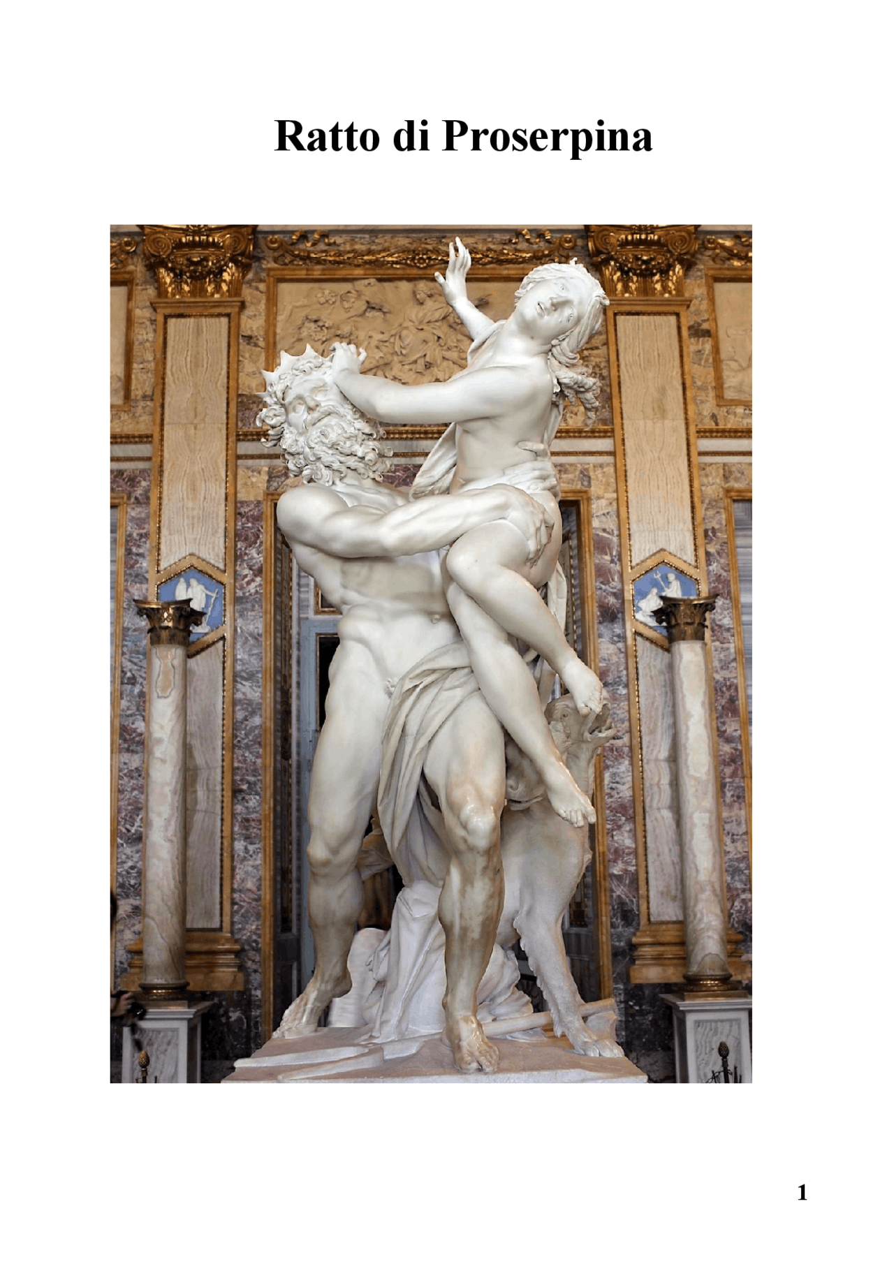 El rapto de proserpina. Docsity