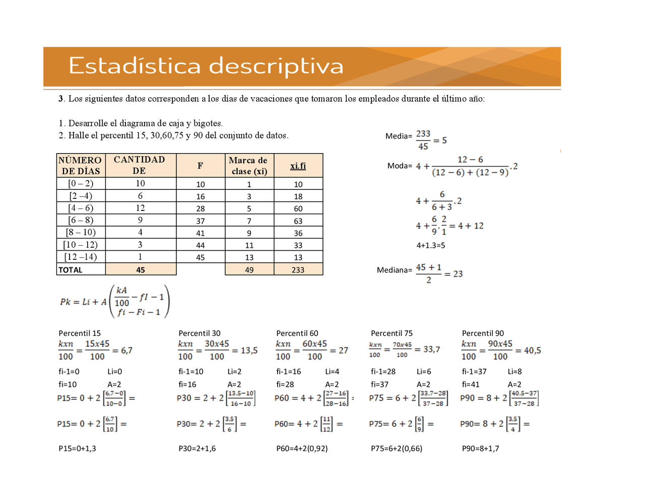 Ejercicios De Estadistica Descriptiva Datos Agrupados www.docsity.com