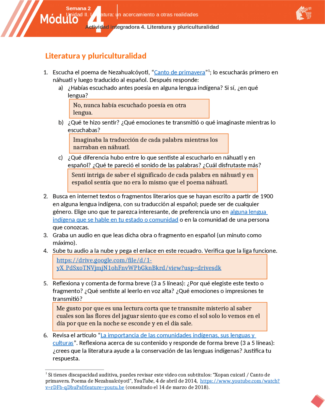 Actividad 4 módulo 4 - Docsity