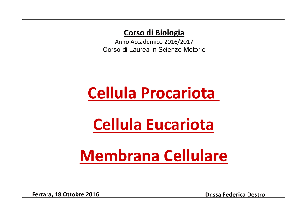 CELLULA EUCARIOTA PRESENTAZIONE PPT | Guide, Progetti e Ricerche di