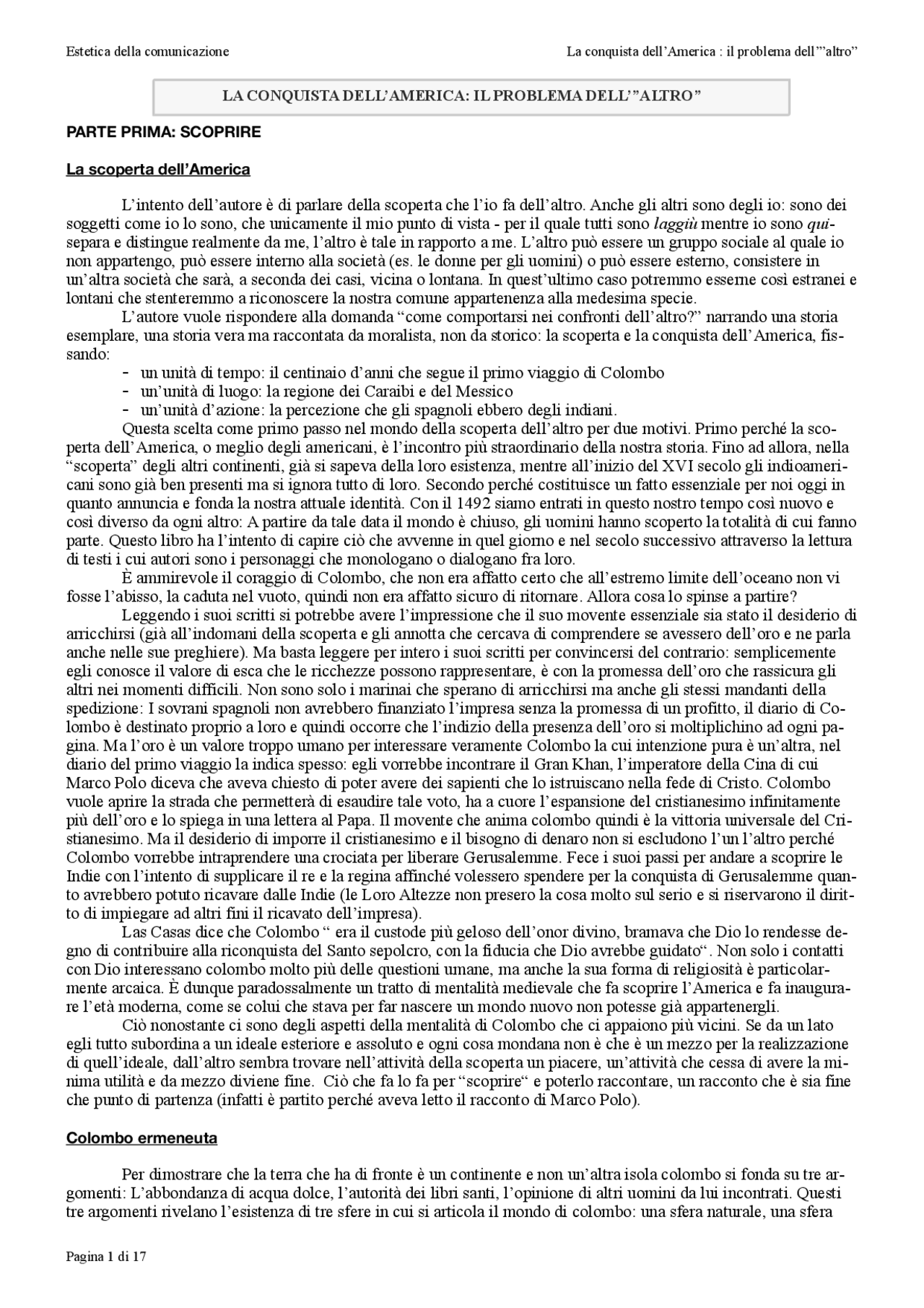La conquista dell’America,il problema dell’altro Docsity La conquista dell’America,il problema dell’altro Docsity