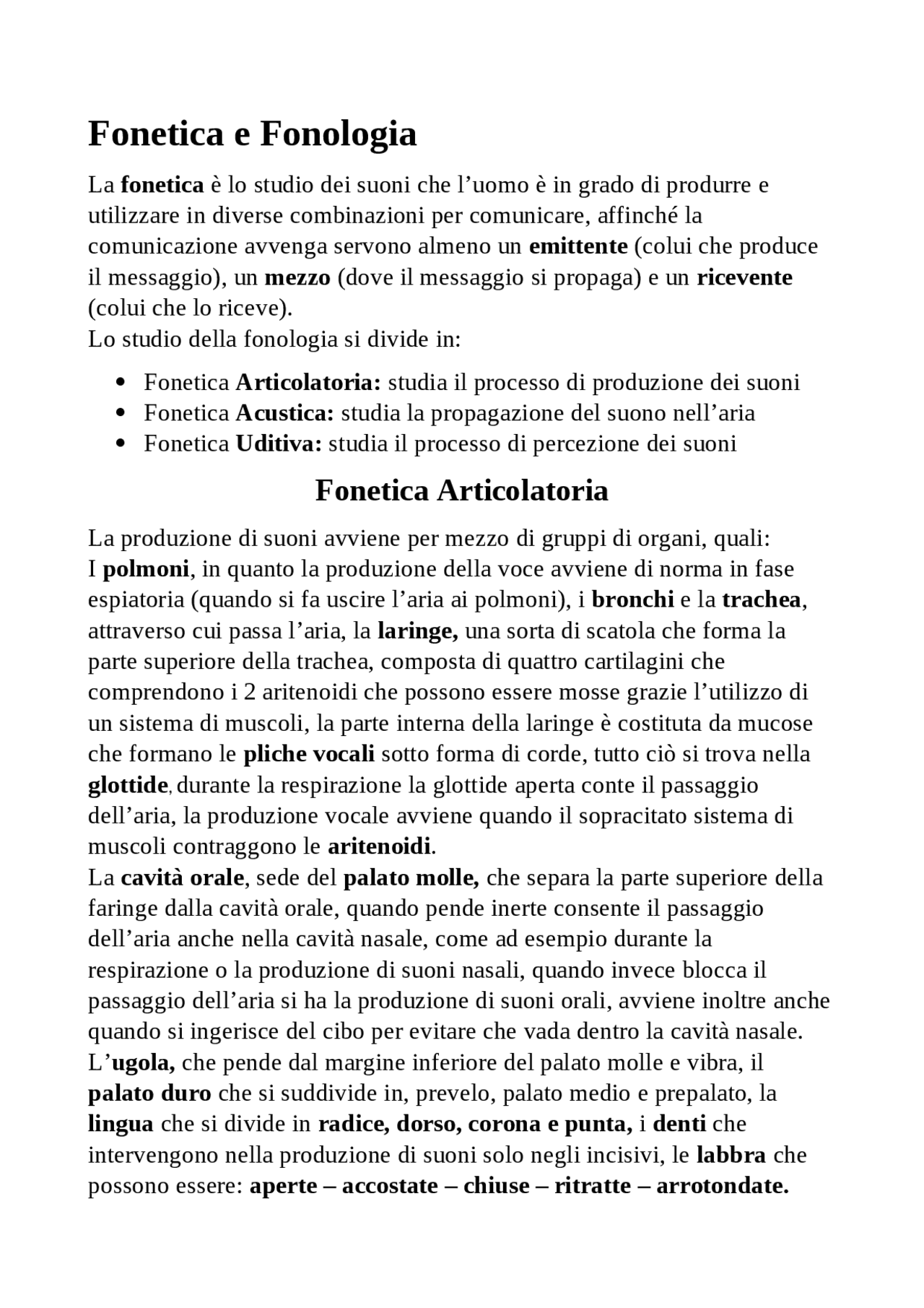 e articolazioni Docsity