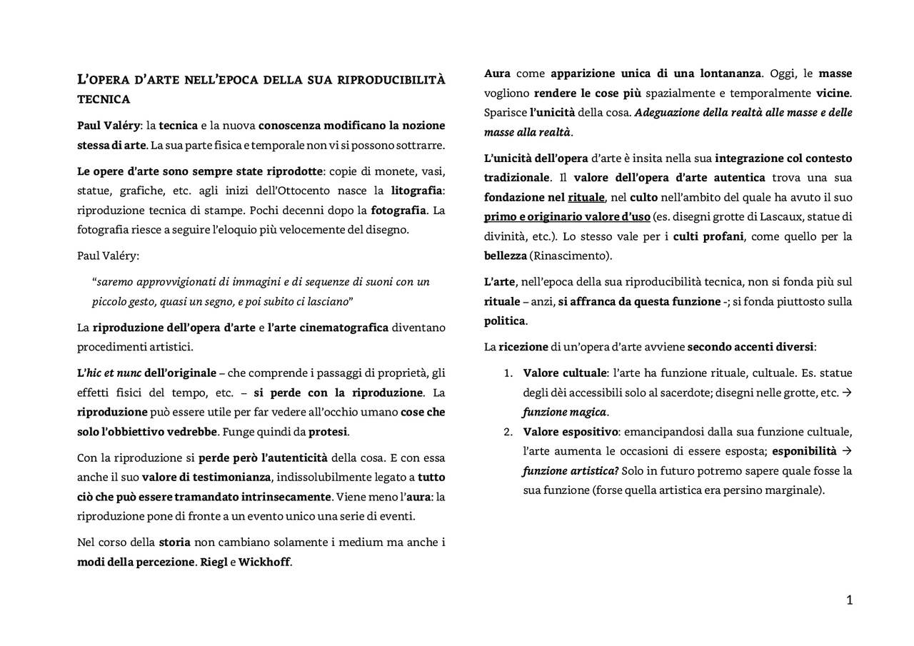 L Opera D Arte Nell Epoca Della Sua Riproducibilità Tecnica L'opera d'arte nell'epoca della sua riproducibilità tecnica - Walter