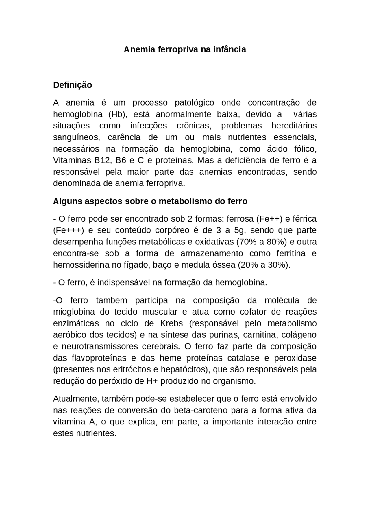 Vitaminas B12 e anemia Docsity