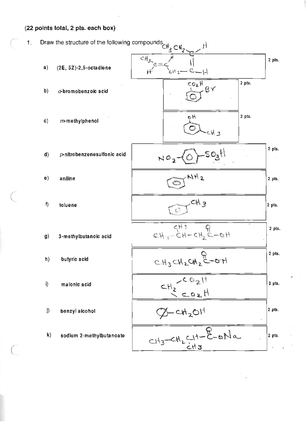 Organic Chemistry II Third Exam: 12 Solved Exercises | 2011 | CEM 252 ...
