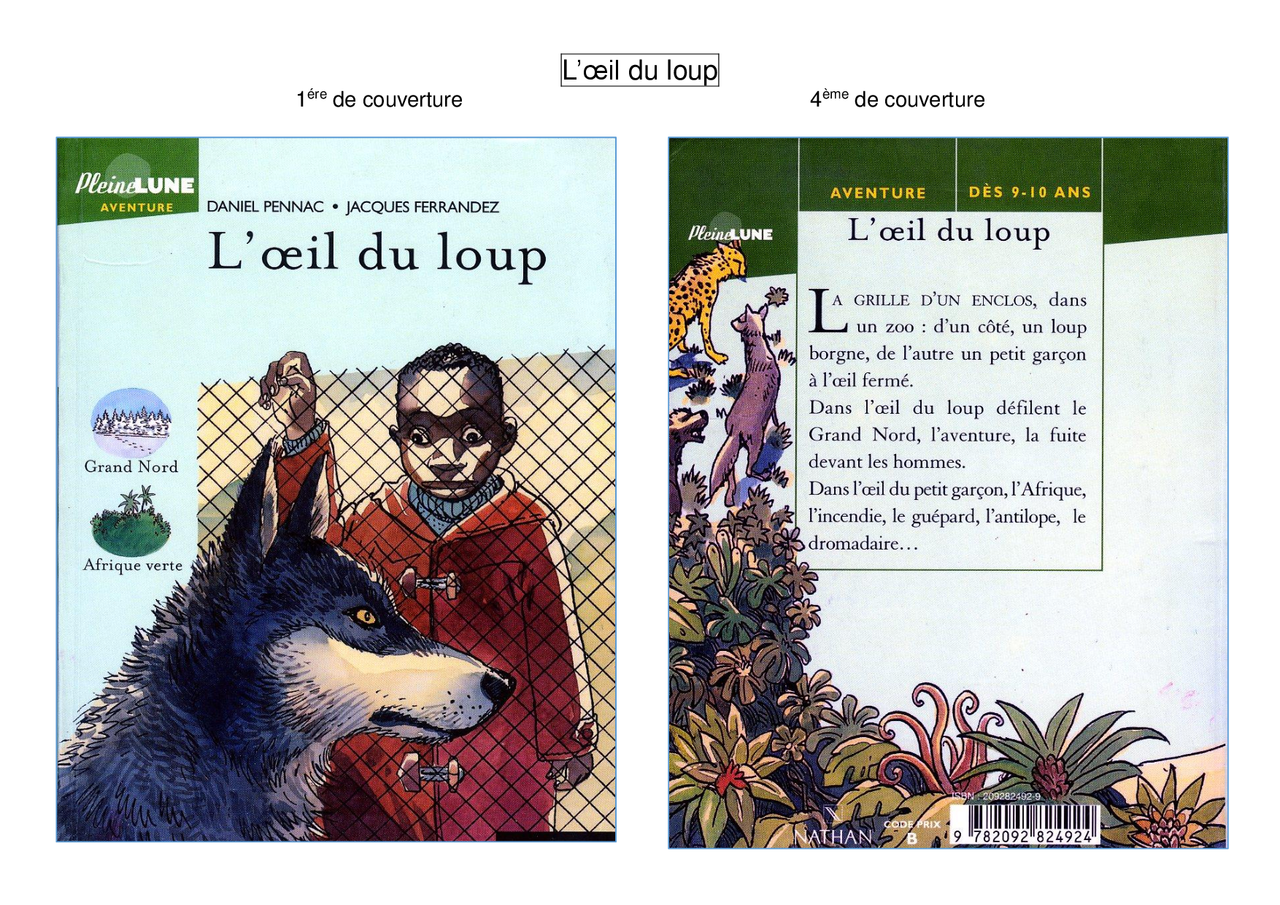 L oeil du loup fiche de lecture ce2 cm1 Lectures Français Docsity L oeil du loup fiche de lecture ce2 cm1 Lectures Français Docsity