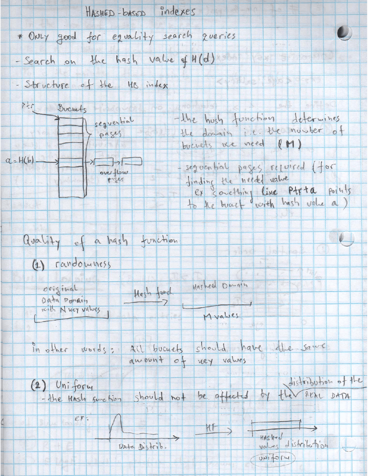 Biological Network Analysis: hashed-based indexes (handwritten notes ...