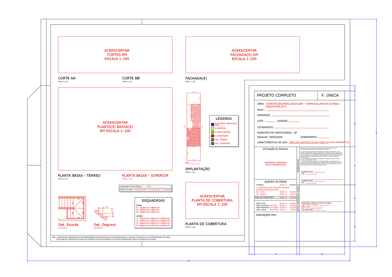 Exemplo De Projeto Para Aprovação Na Prefeitura