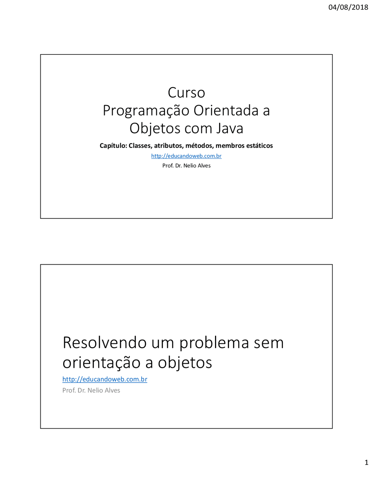 Java apontamentos de aula - Docsity