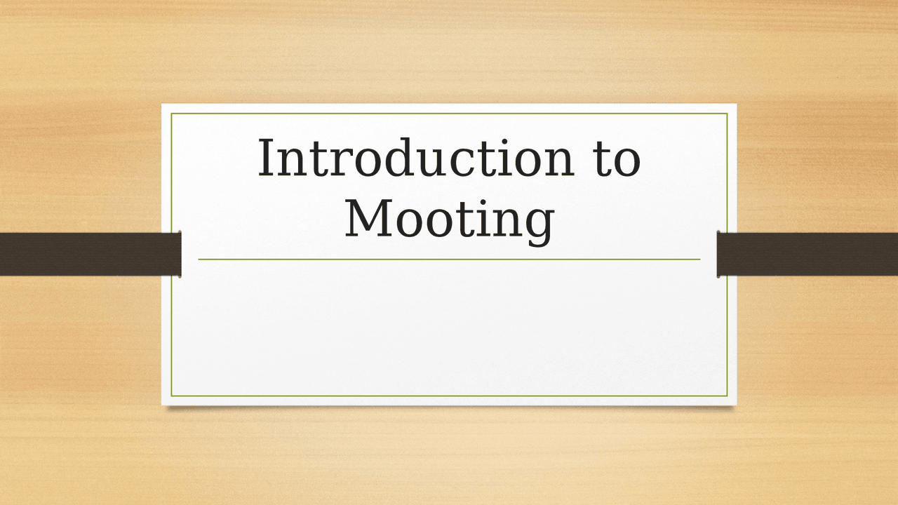 Mooting guidelines introduction | Lecture notes Law of Obligations ...