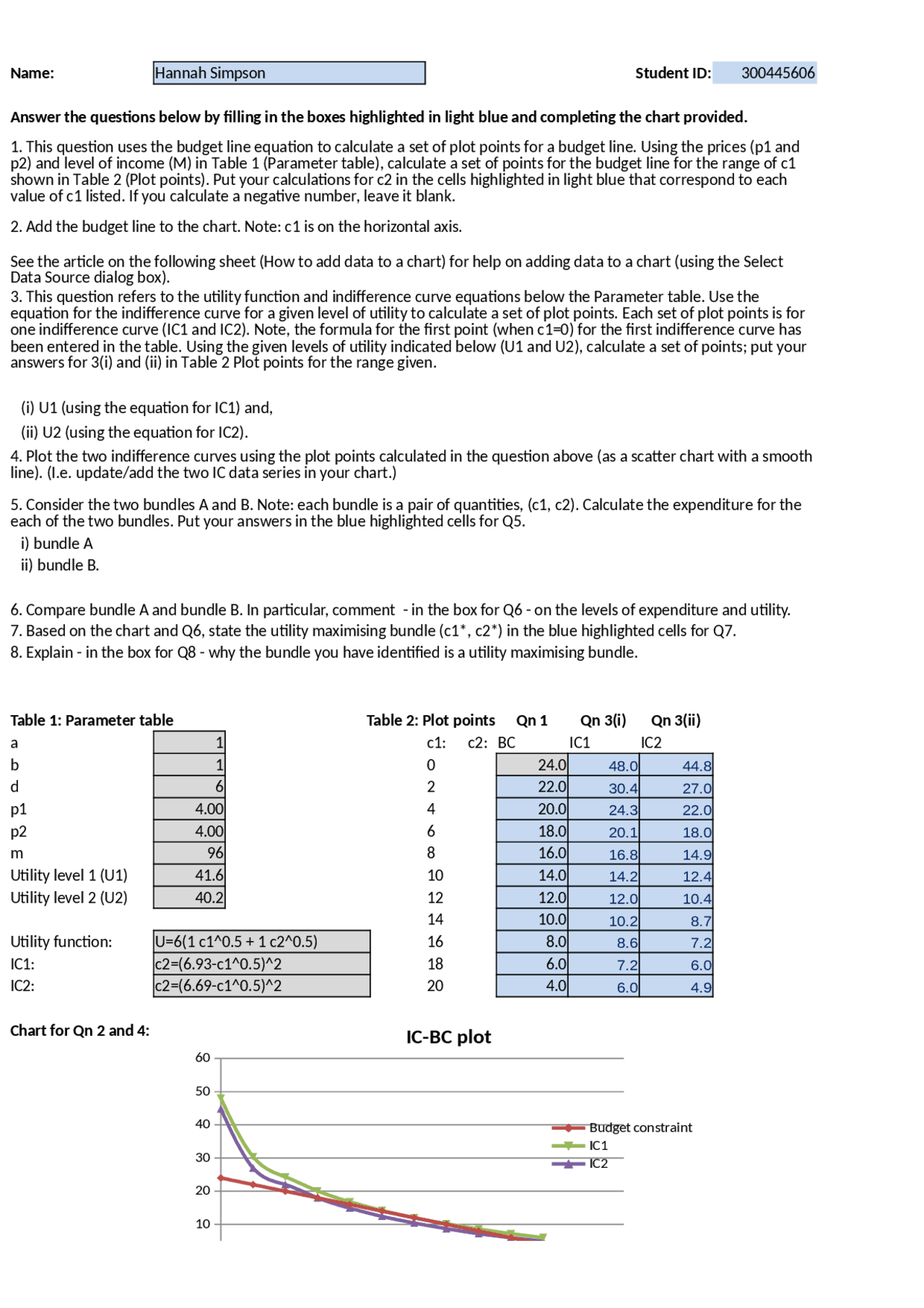 Econ assignment worksheet - Docsity