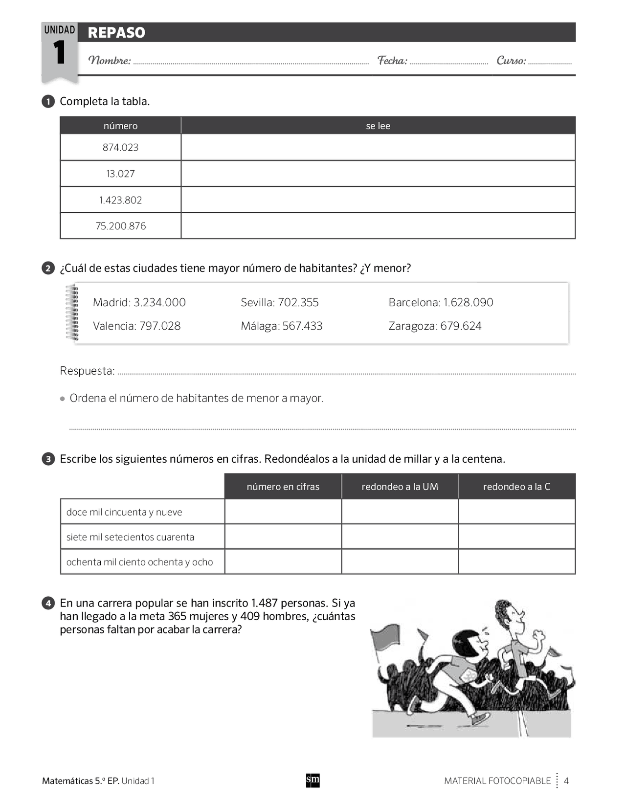 Matemáticas 5 educación primaria sv | Ejercicios de Matemáticas | Docsity