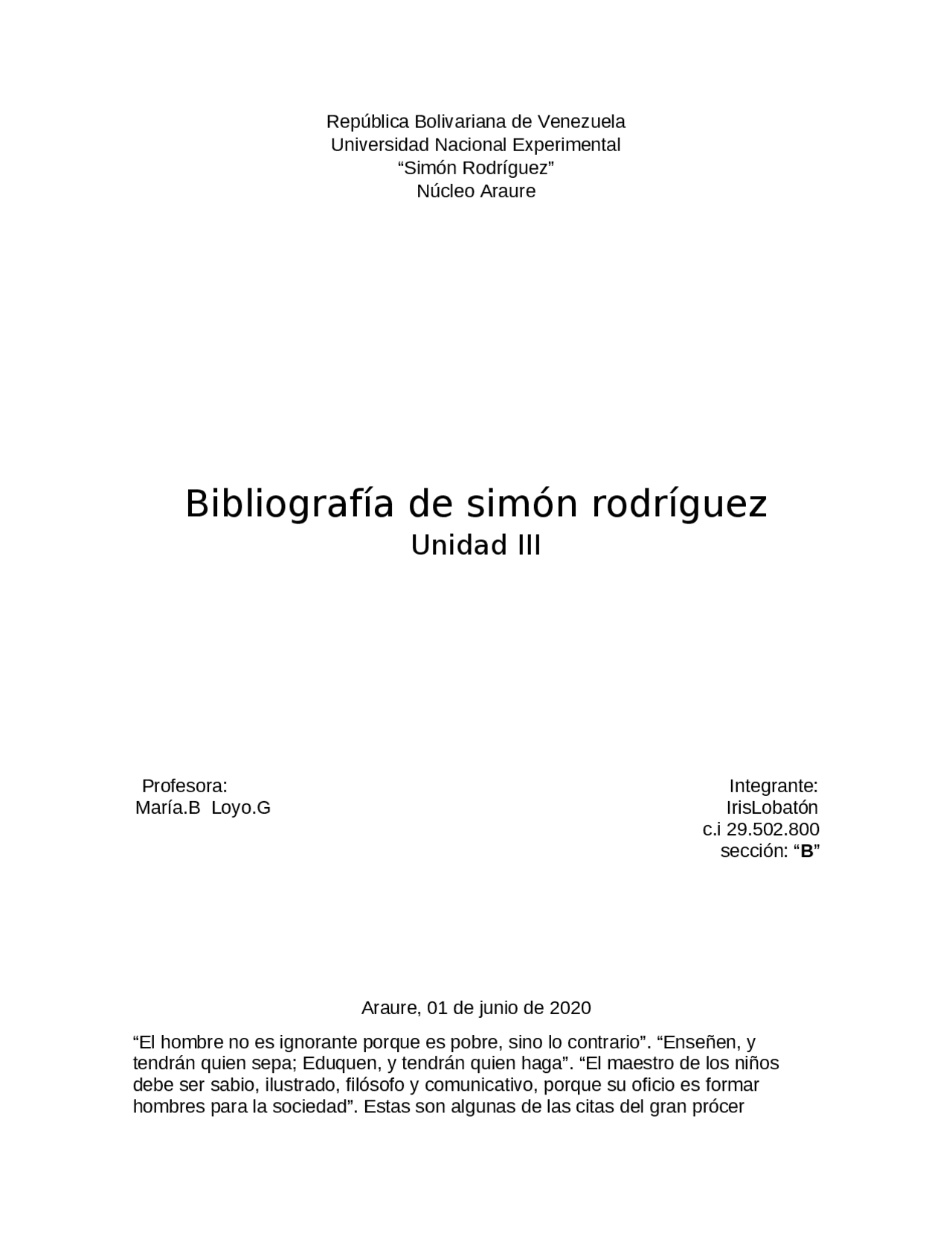 Biografia Simon Rodriguez Docsity